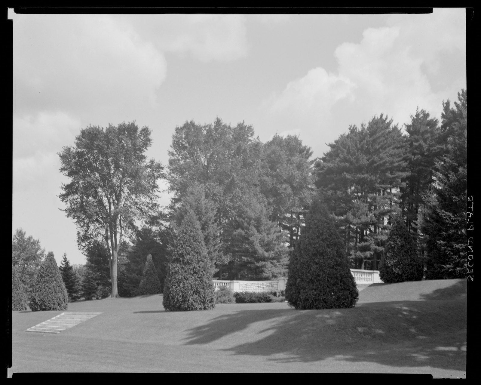 Groton Place: balustrade landscape. about 1930–1936.