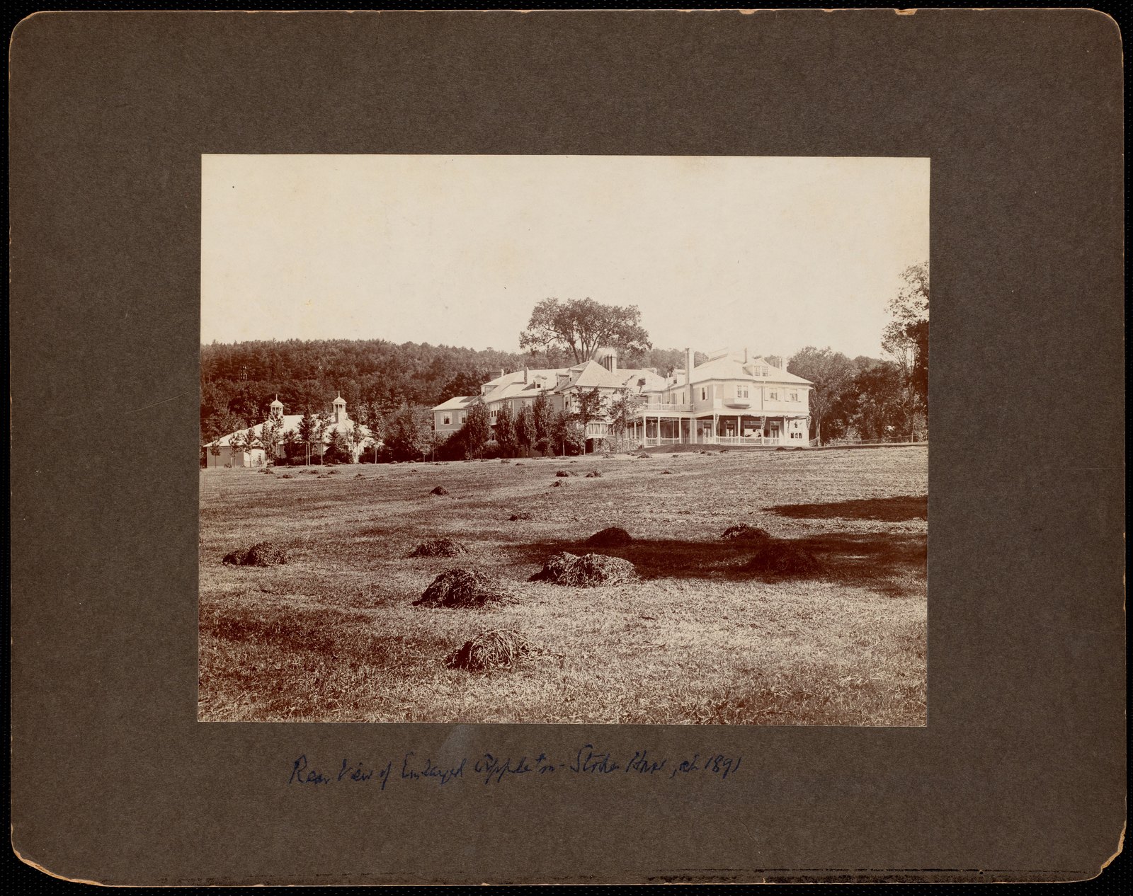 Homestead: enlarged Appleton-Stokes house, rear view. About 1891.