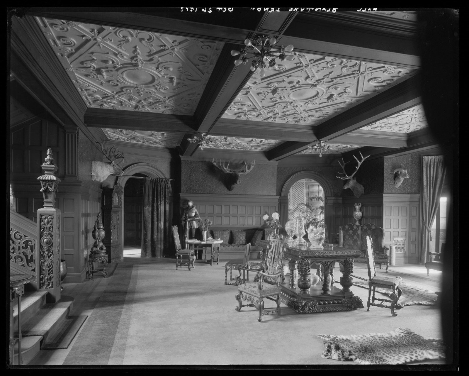 Blantyre: main hall. about 1900.