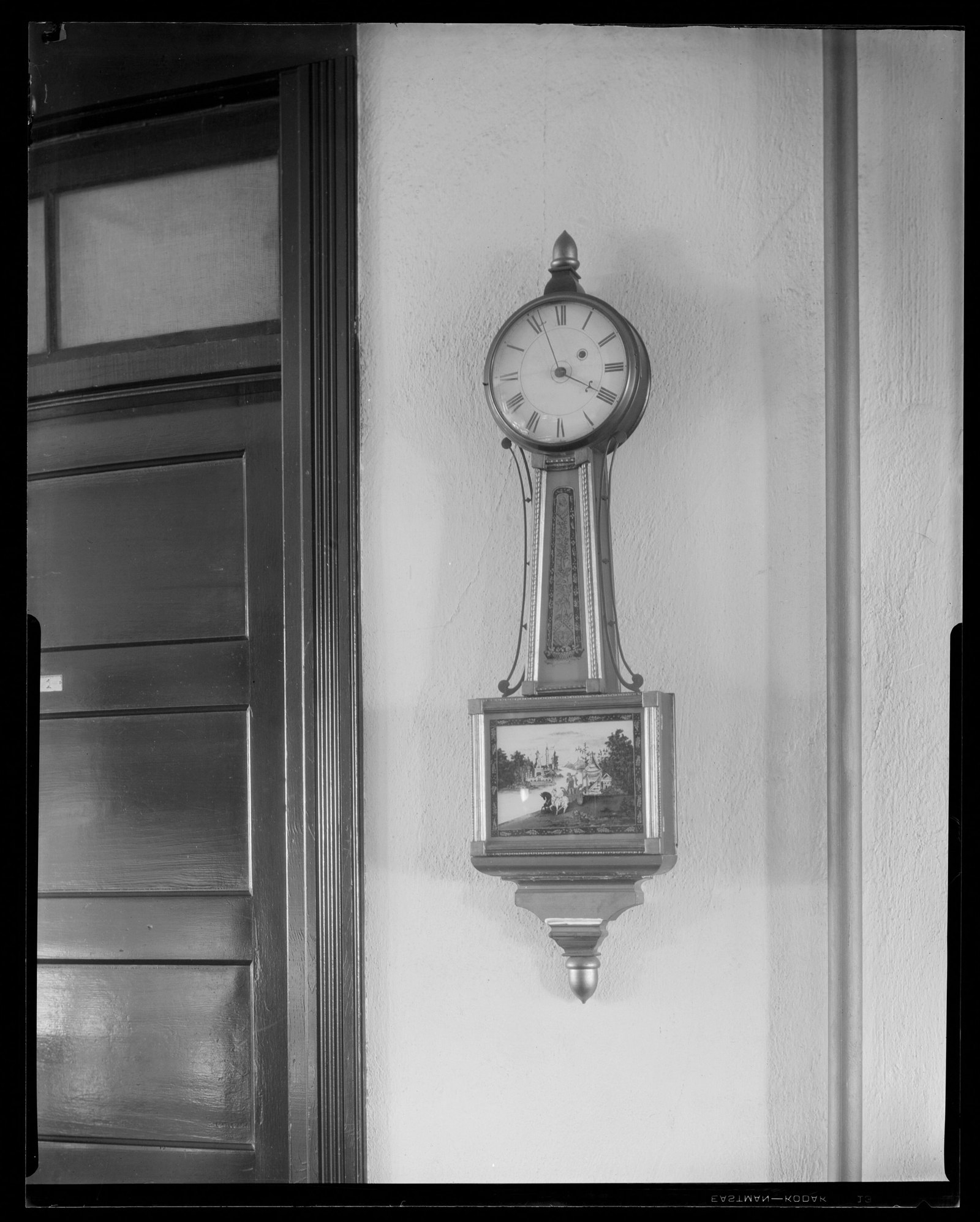 Red Lion Inn: interior/antique clock on wall. About 1925–1933.