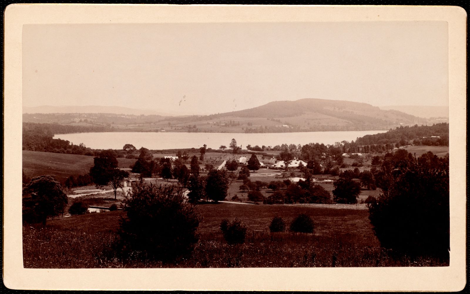 Shadow Brook: farm buildings and view. about 1892.