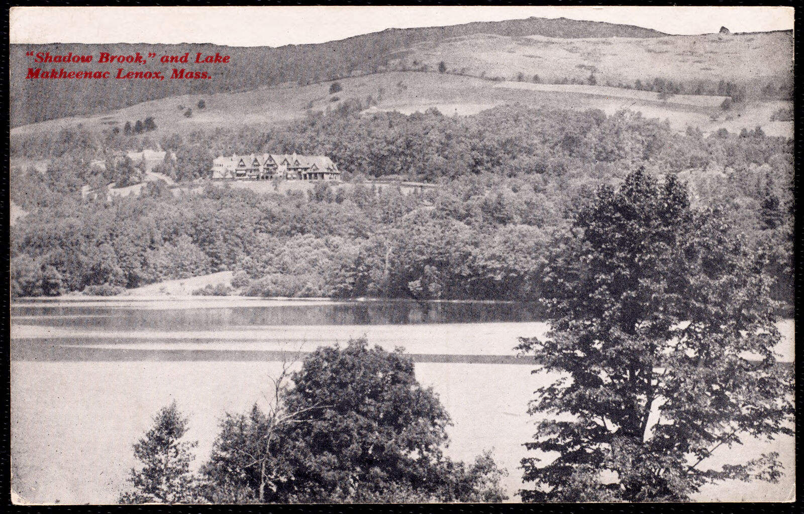 Shadow Brook, and Lake Makheenac Lenox, Mass.. about 1917–1919.