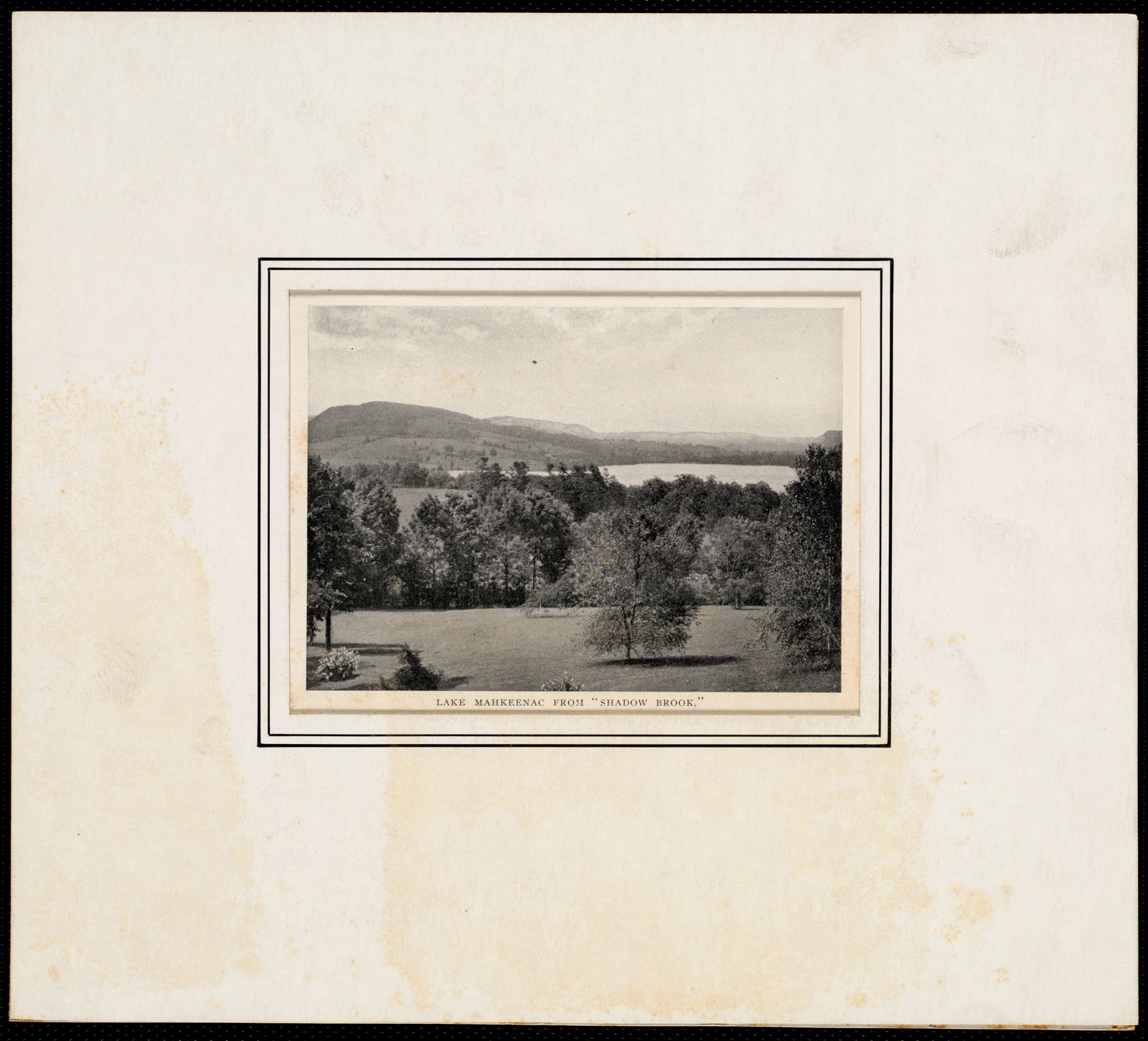 Lake Mahkeenac: view from Shadowbrook. 1899.