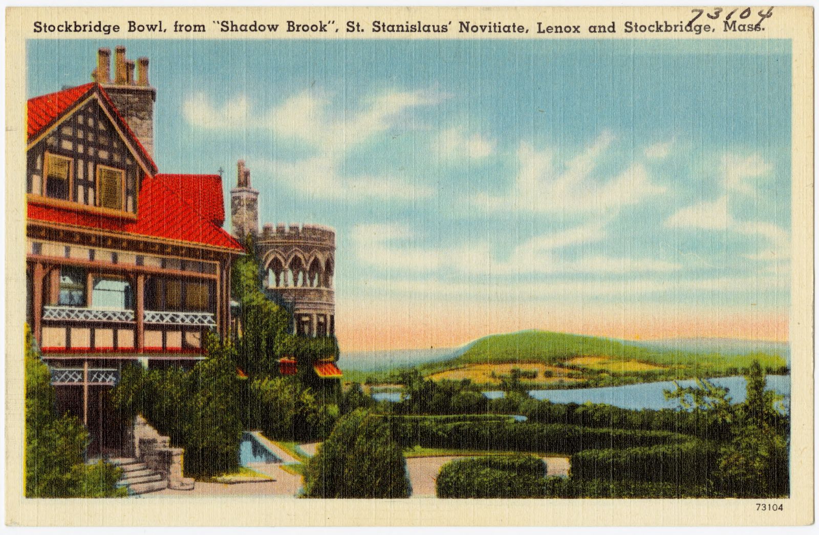 Stockbridge Bowl, from "Shadow Brook", St. Stanislaus' Novitiate, Lenox and Stockbridge, Mass.. about 1930–1945.