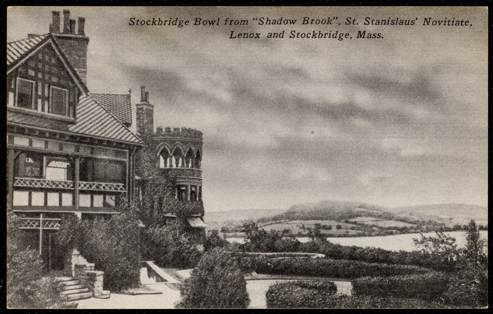 Stockbridge Bowl from "Shadow Brook", St. Stanislaus' Novitiate, Lenox and Stockbridge, Mass.. about 1925–1930.