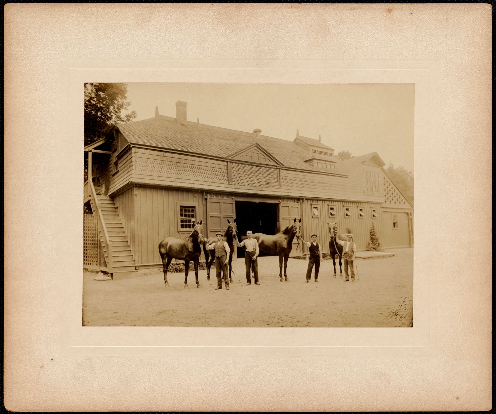 Shadow Brook stables. about 1895–1899.