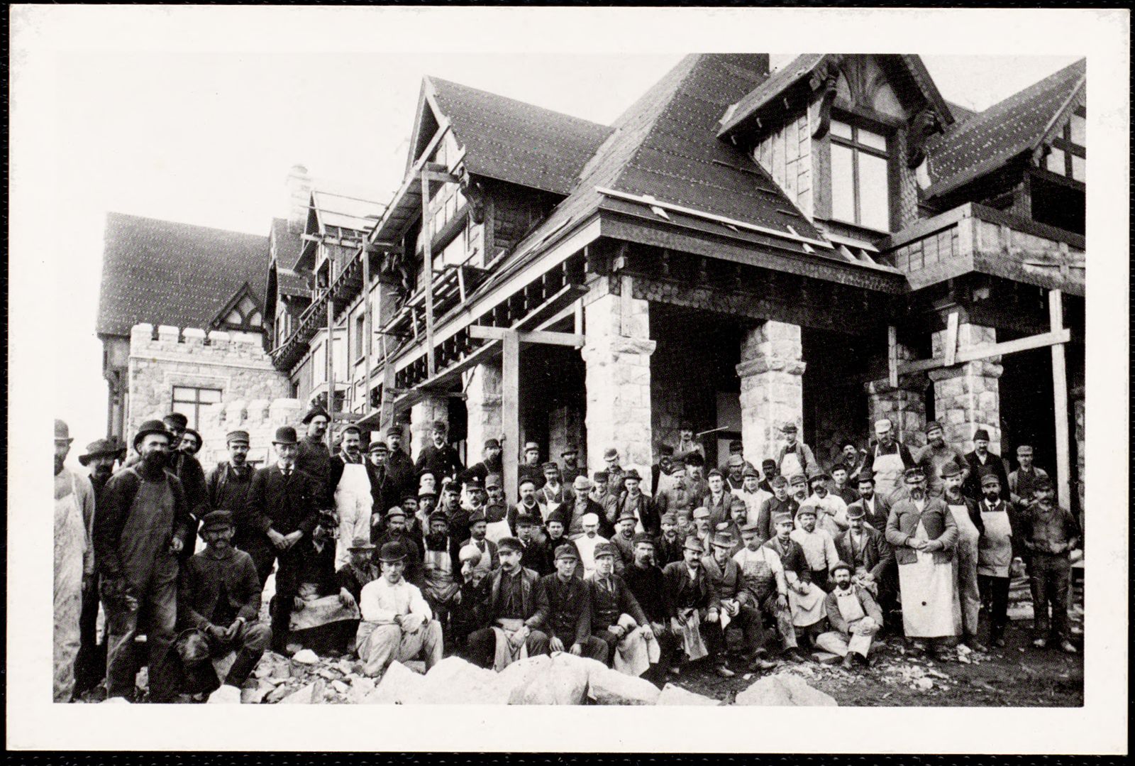 The construction workers at Shadowbrook. about 1870–1954.