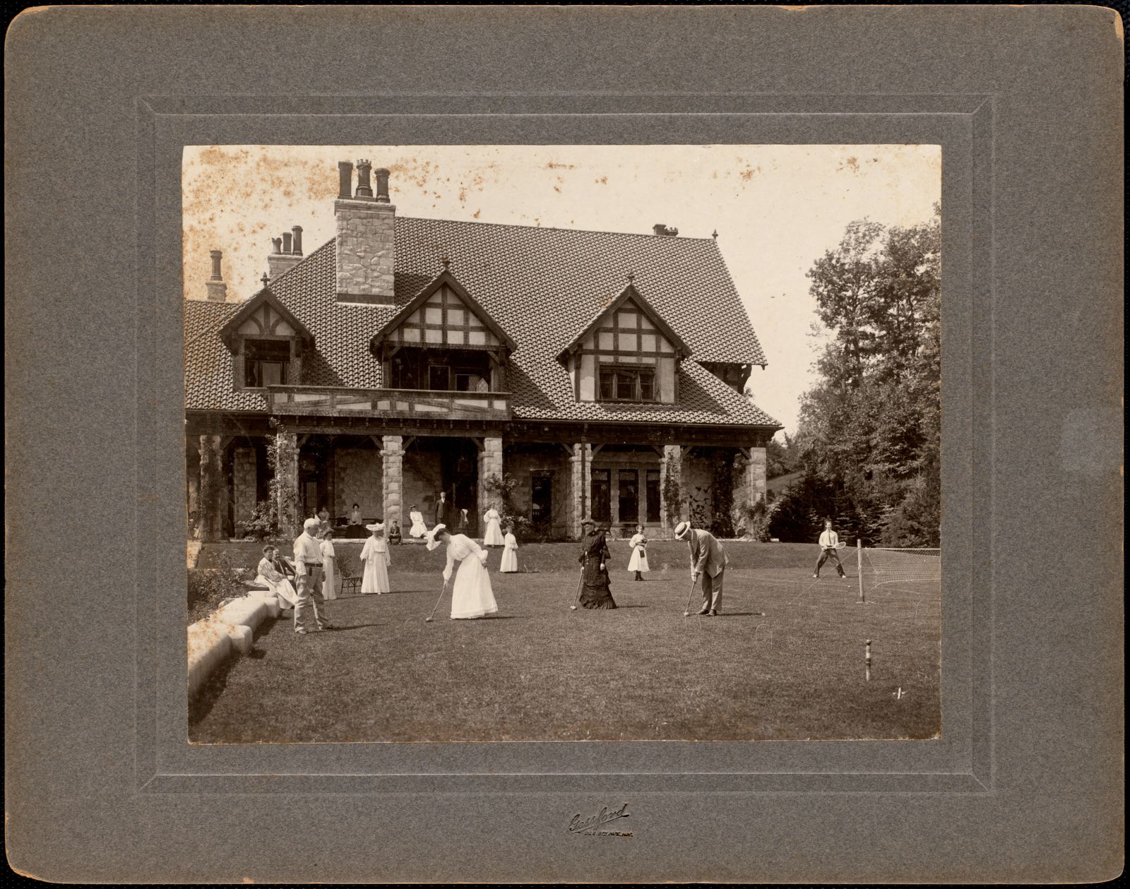 Shadow Brook: croquet game. about 1894–1896.