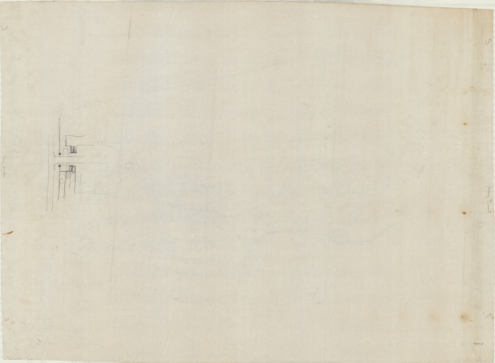 Plan 3, verso — the sketch the inventory records on the back of the field notes.