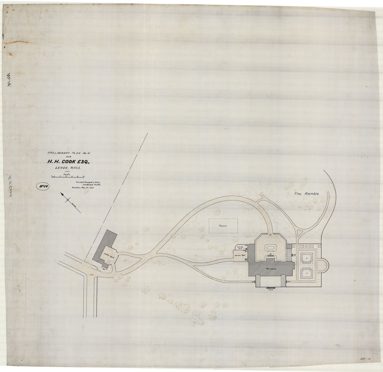 Plan 14, 15 May 1893. Preliminary Plan No. 4.