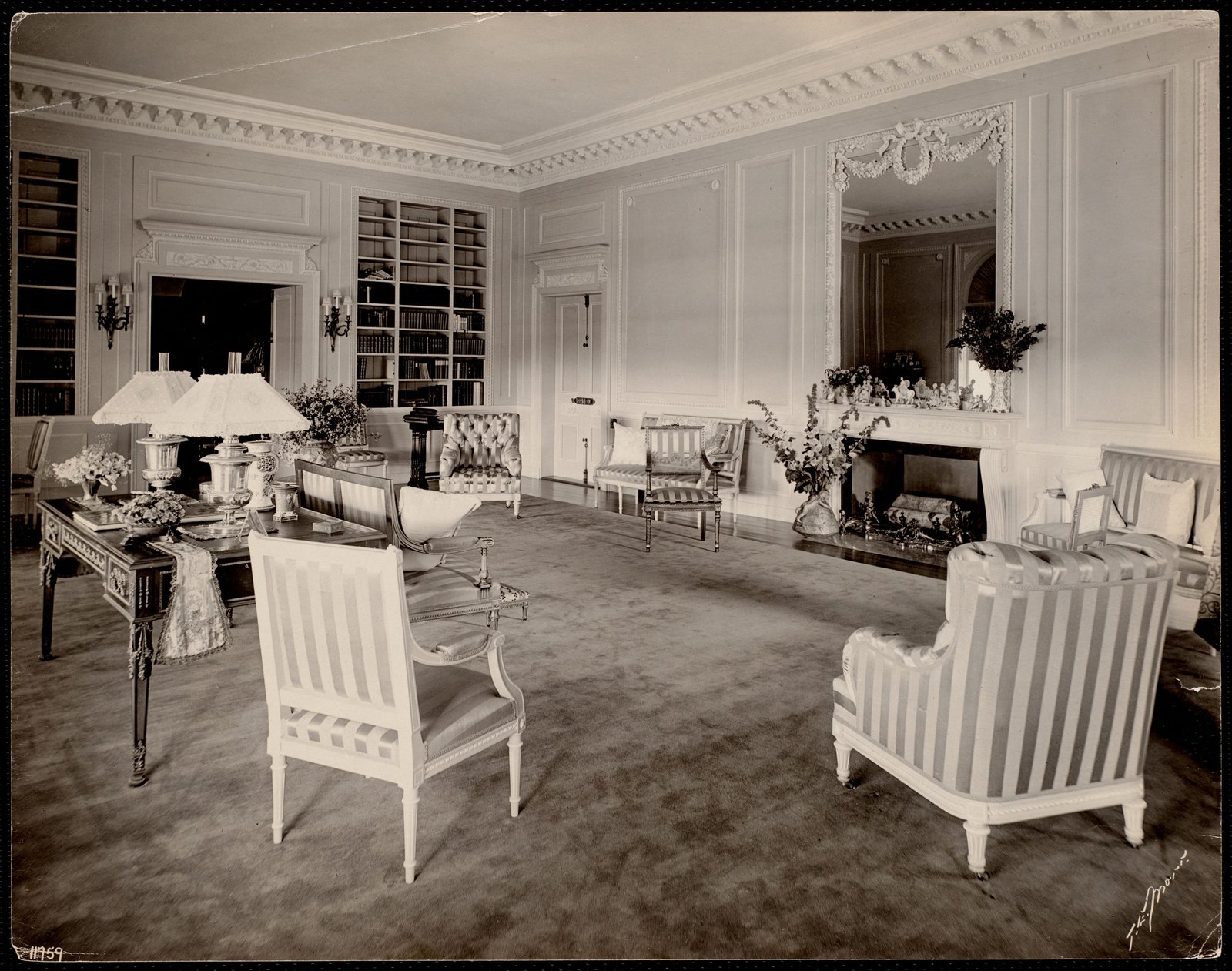 Spring Lawn: J. E. Alexandre, Lenox Mass., parlor looking N.E. about 1903–1910.