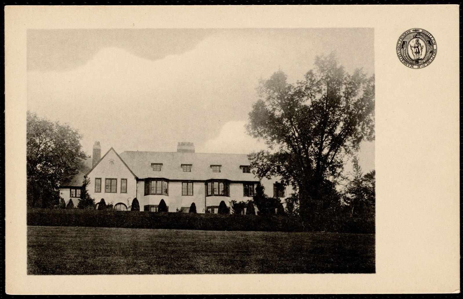 Stonover: garden façade from the spruce walk. about 1921–1940.
