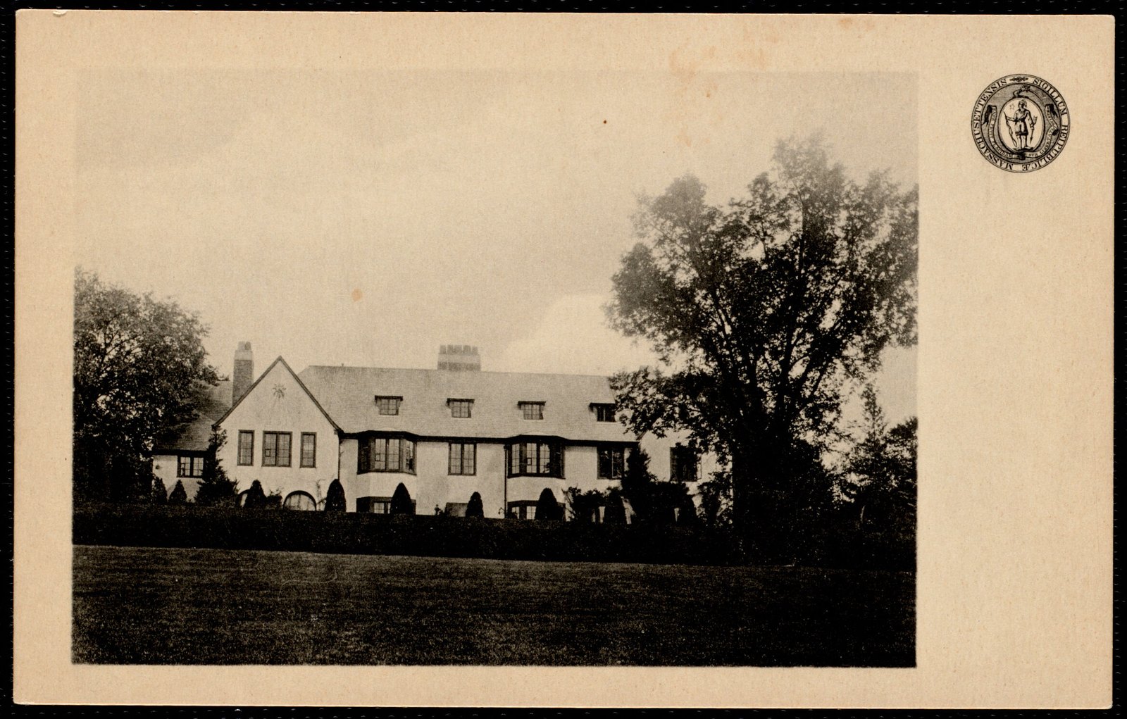 Stonover: garden façade from the spruce walk. about 1921–1940.