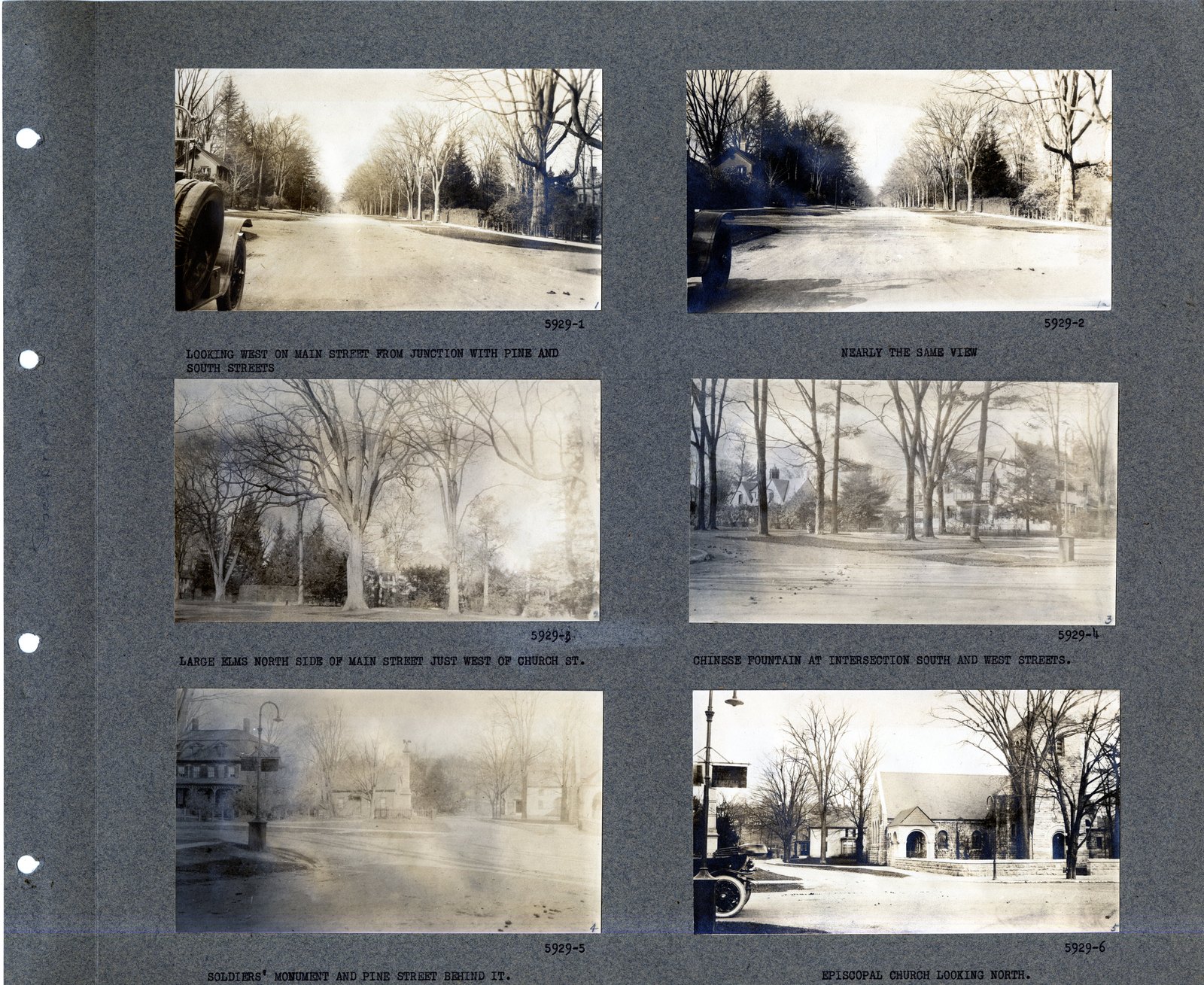 Mounted pages from the album.