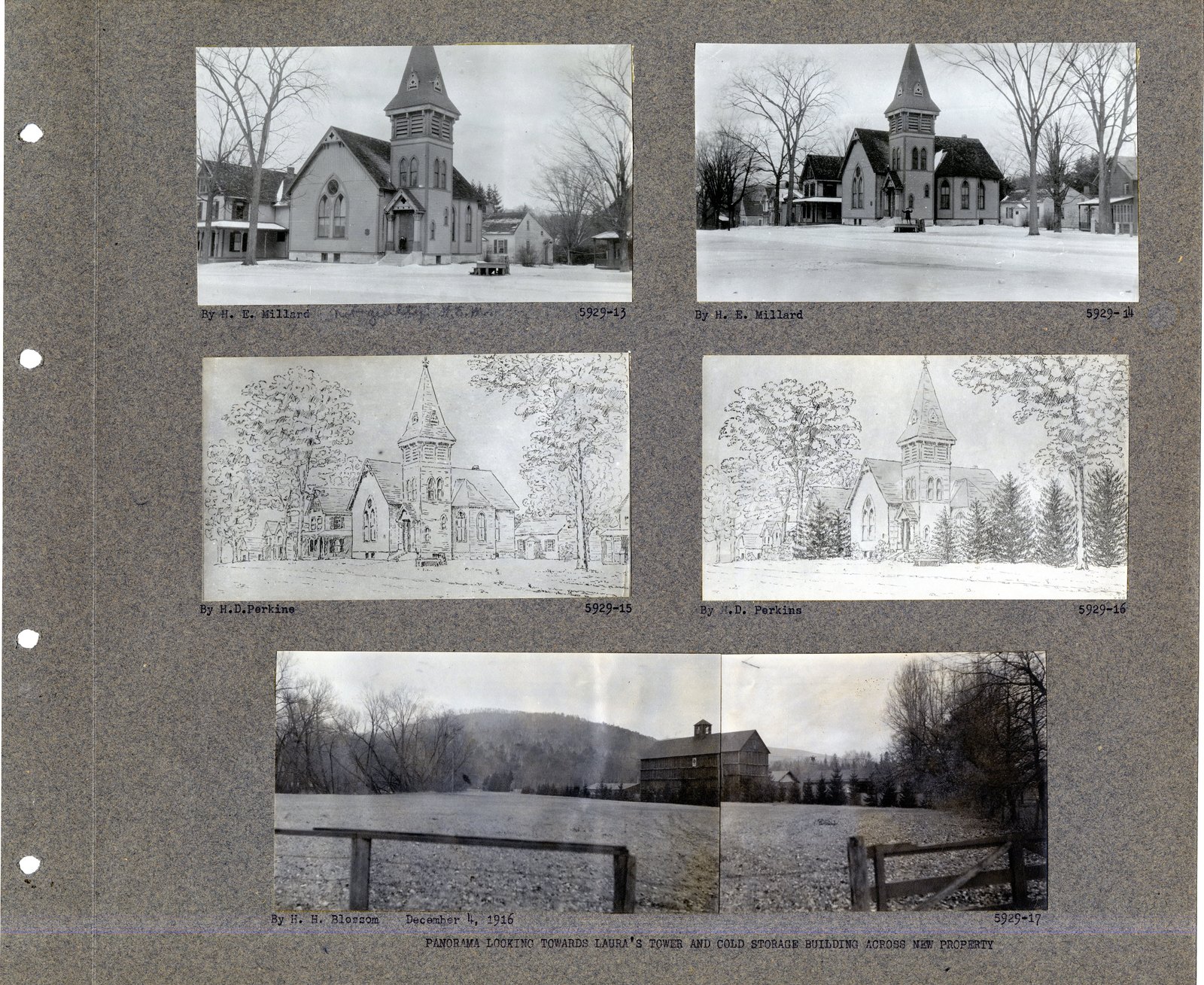Mounted pages from the album.