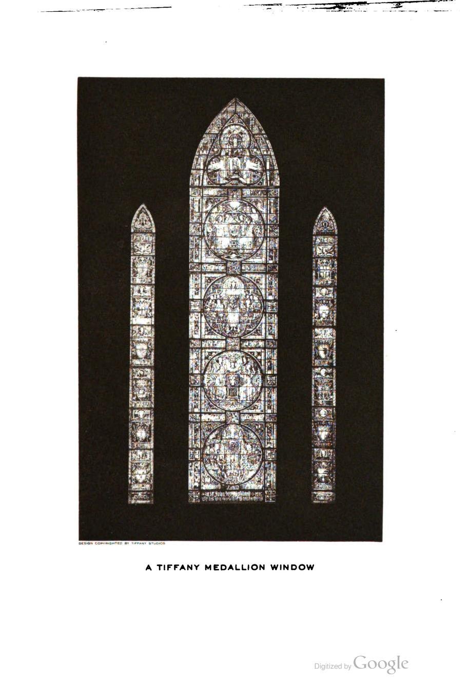 A Tiffany medallion window.