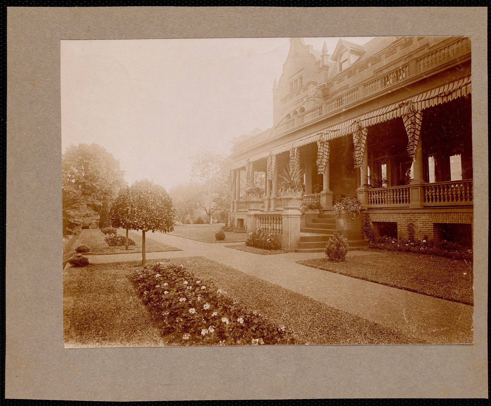 Ventfort Hall: side house and lawn. about 1893.