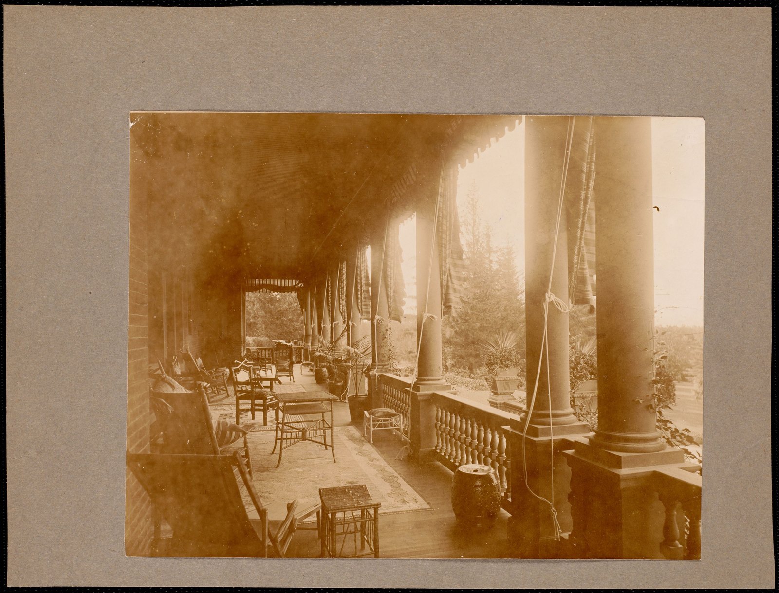 Ventfort Hall: porch. about 1893.
