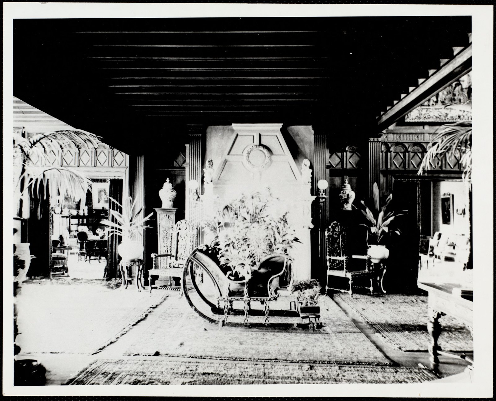 Ventfort Hall: front hall. about 1893.