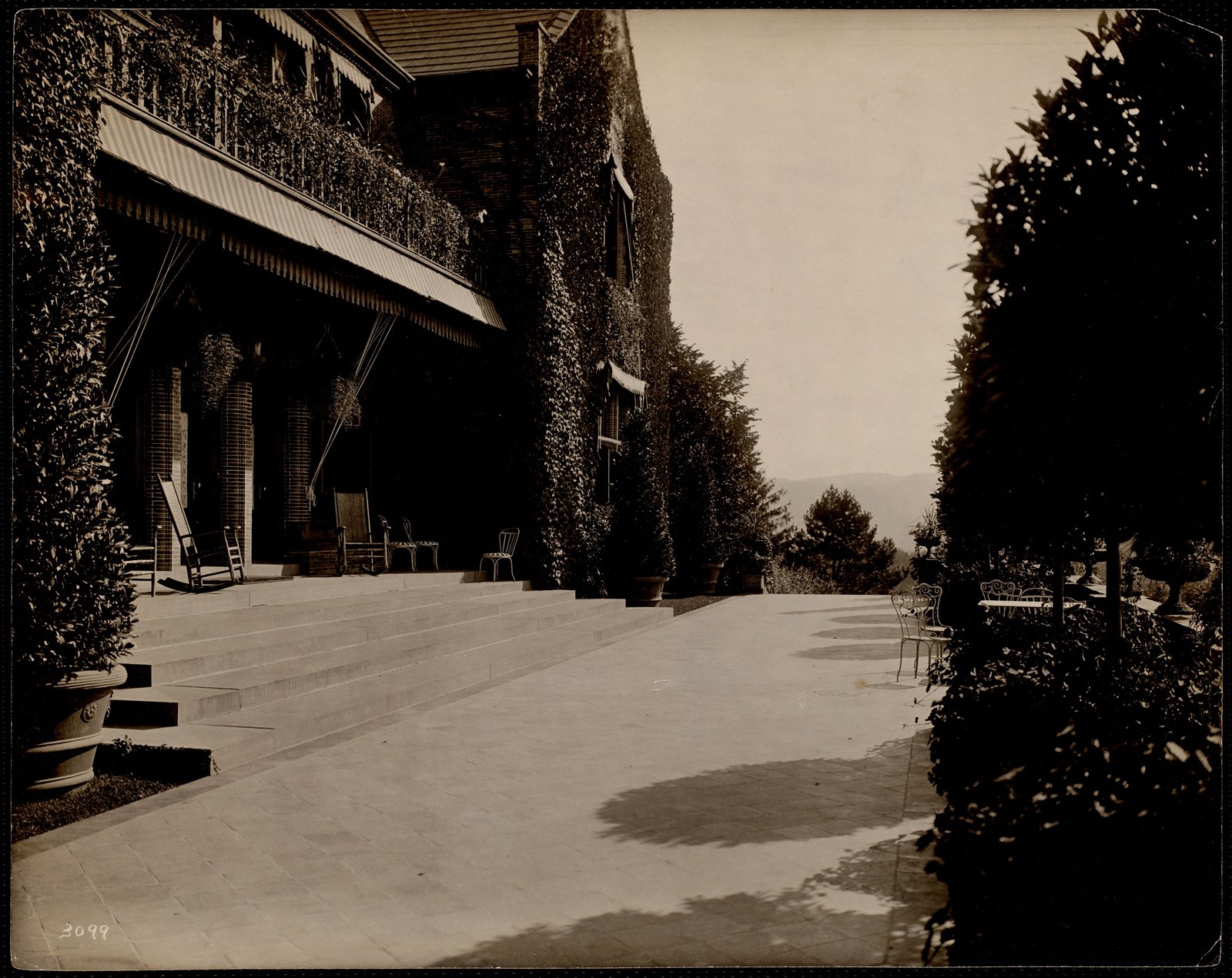 Wyndhurst: terrace view. about 1894–1910.