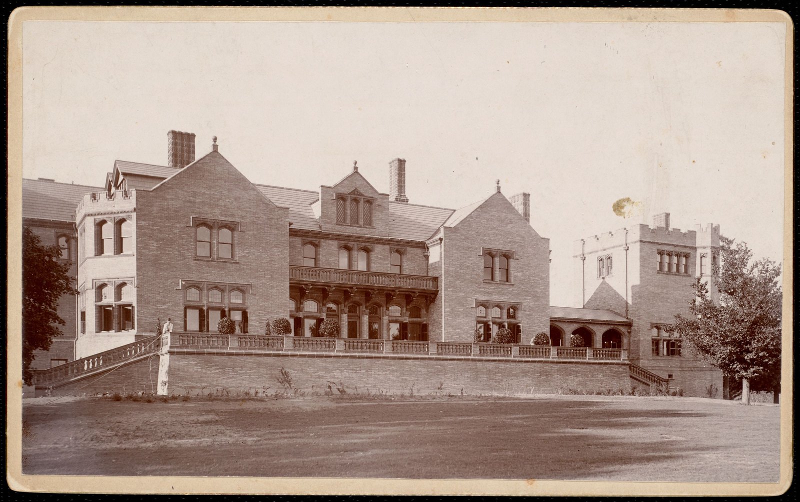Wyndhurst built by John Sloan 1894, now the main building of Cranwell School. 1894. The cataloguer’s spelling of the name is “Sloan.”