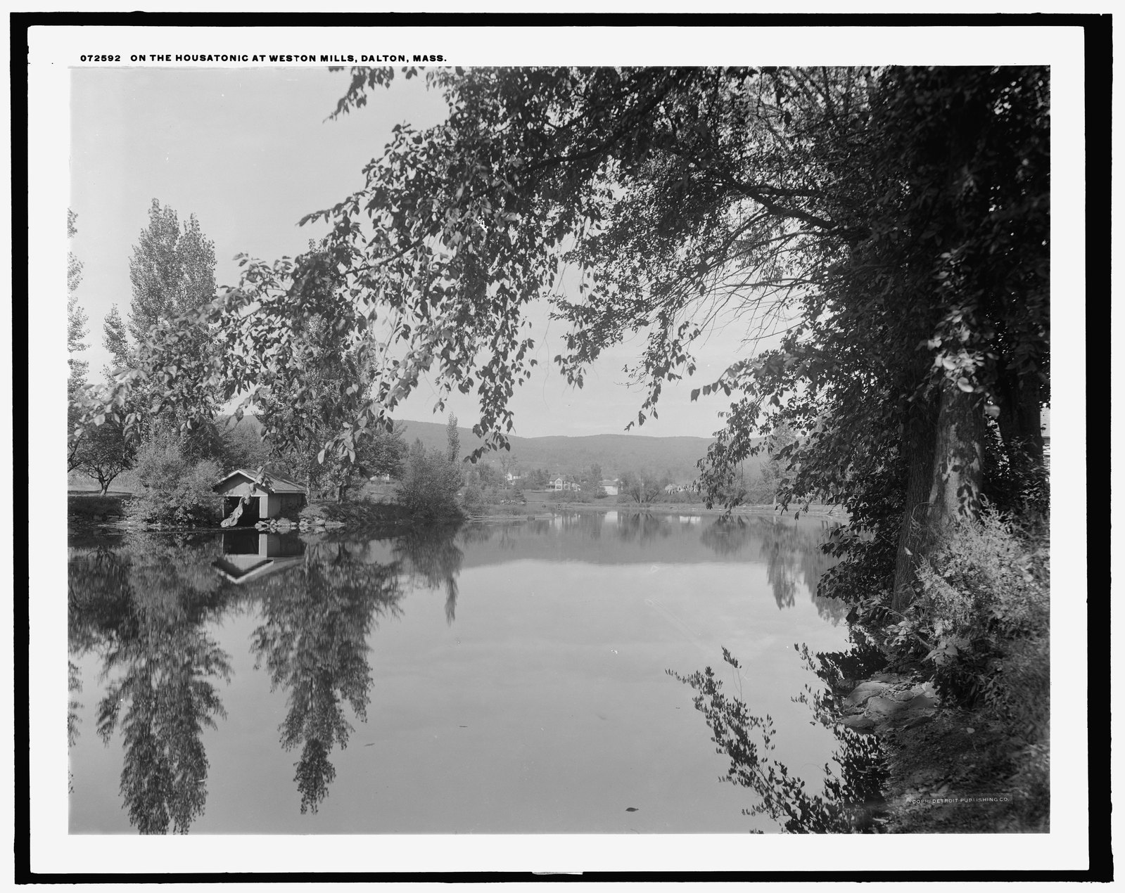 On the Housatonic at Weston Mills, Dalton, Mass. LC-D4-72592. Between 1900 and 1920.